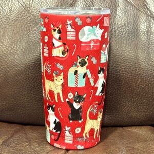 Clementine Christmas Cats 20oz Stainless Steel Travel Tumbelr